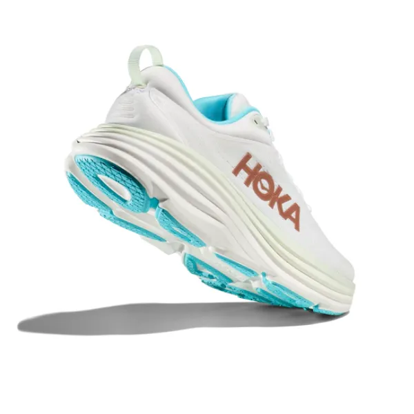 HOKA Women's Bondi 8 Medium White/Gold