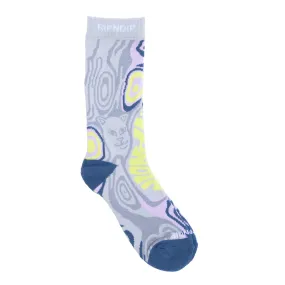 Hypnotic Socks (Grey/Lavender)