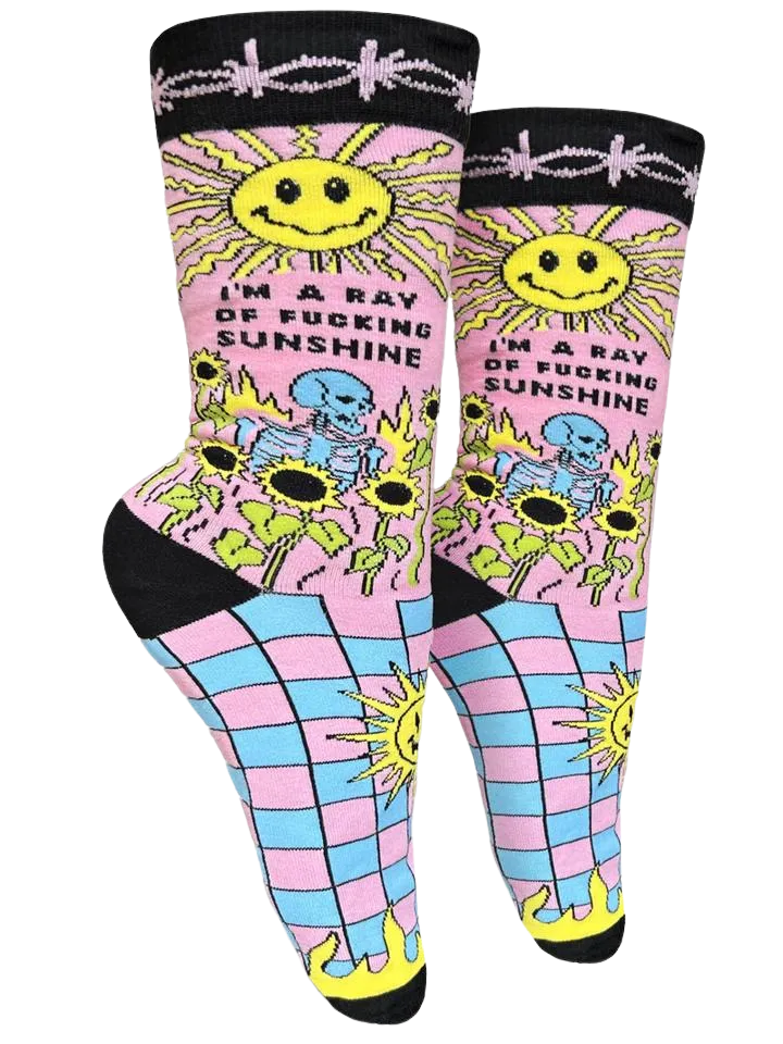 I'm A Ray Of Fucking Sunshine - Women's Crew Socks