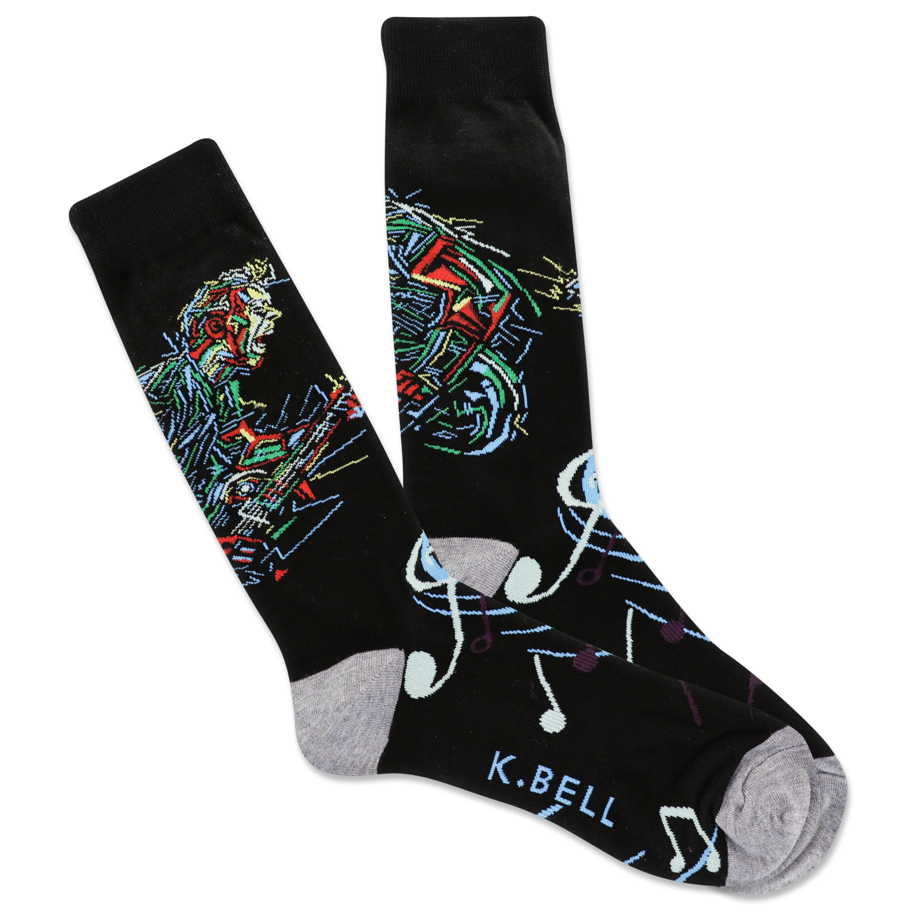 K.Bell Men's Rockin Out Crew Socks