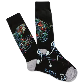 K.Bell Men's Rockin Out Crew Socks