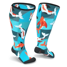 Koi Kaleidoscope Diabetic Compression Socks