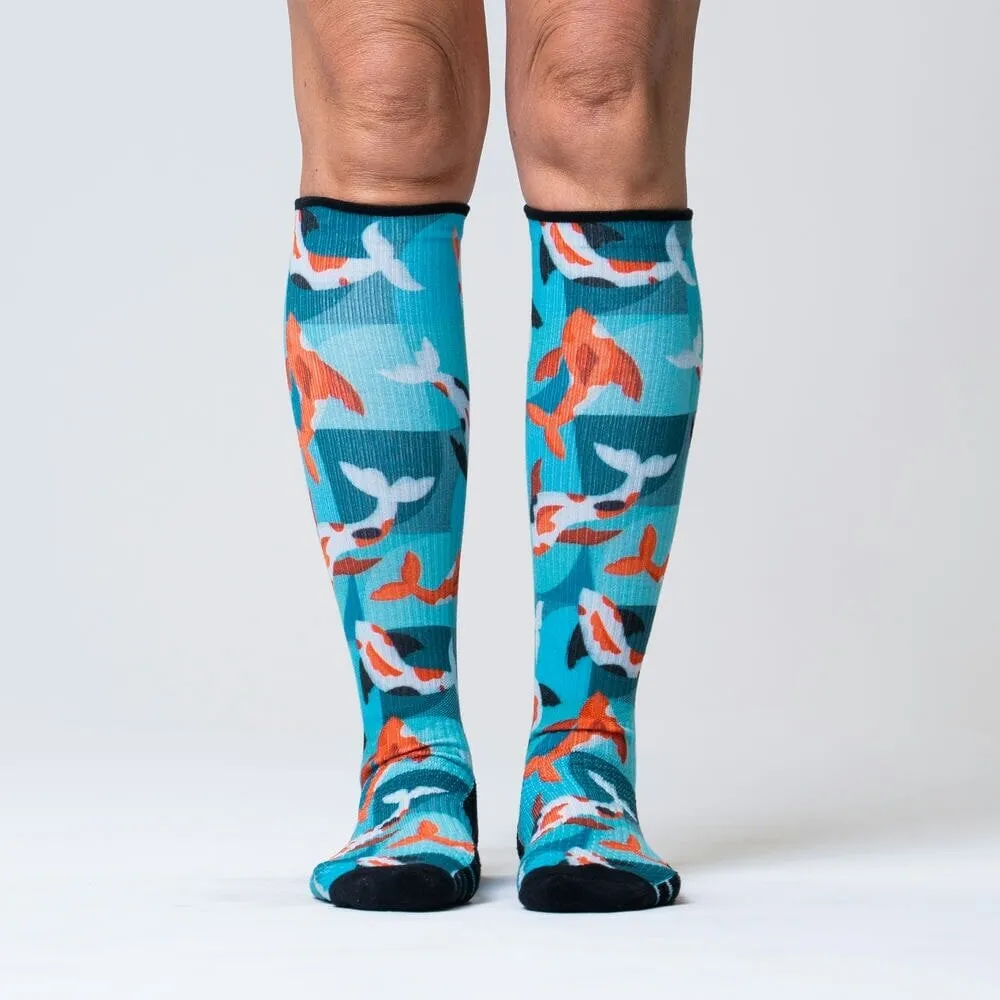 Koi Kaleidoscope Diabetic Compression Socks