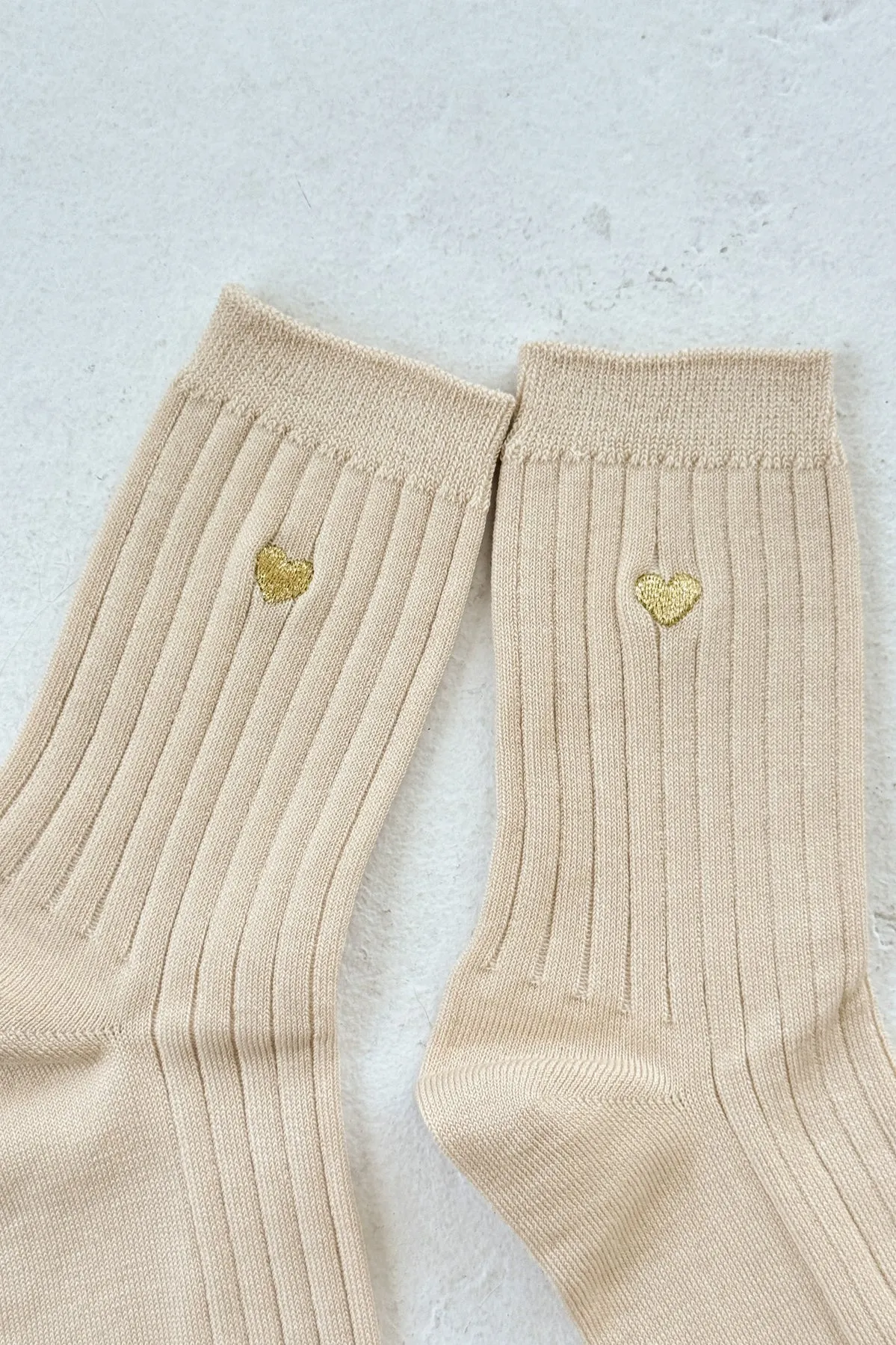 Le Bon Shoppe - Embroidered Her Socks | Porcelain