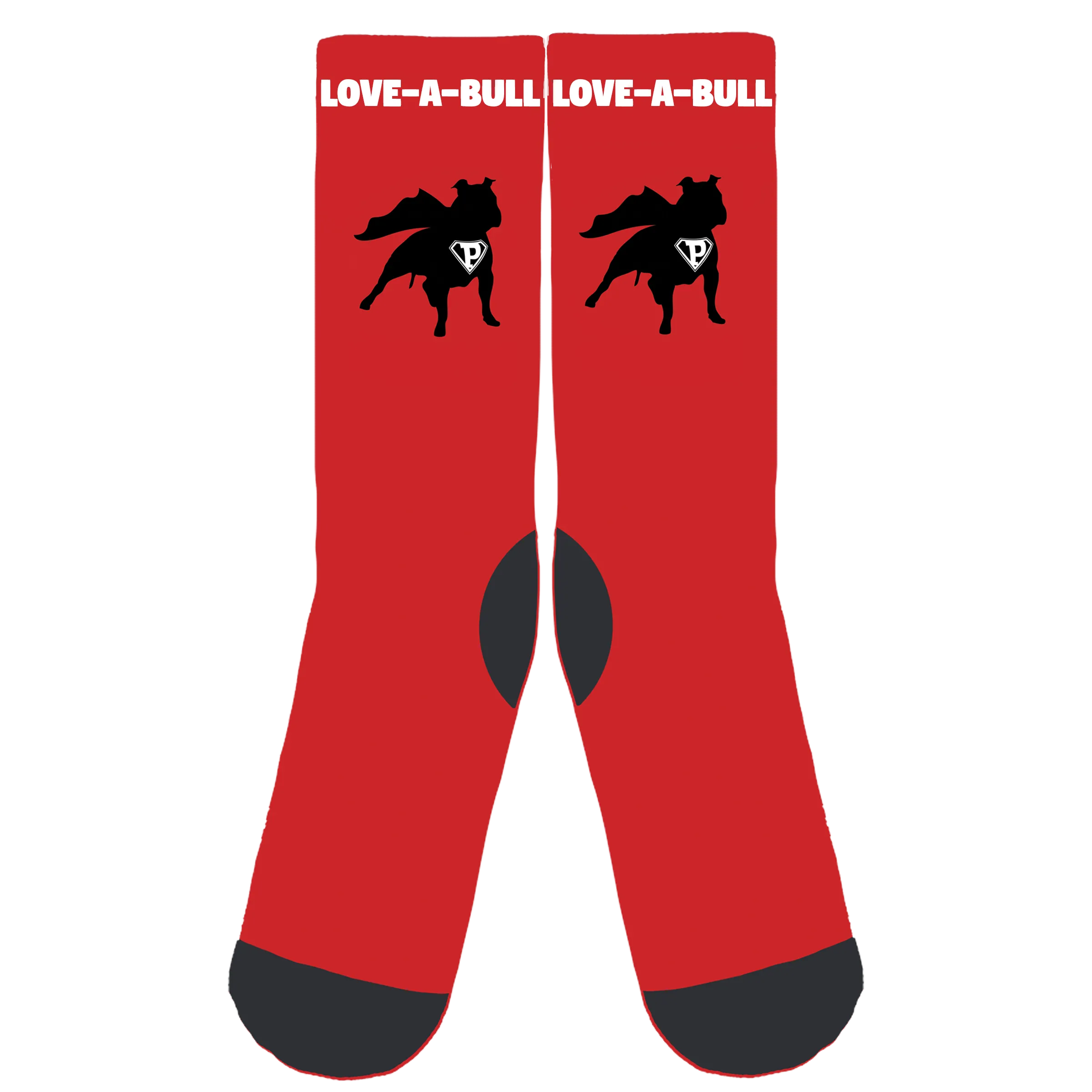 Love-A-Bull Red Crew Socks