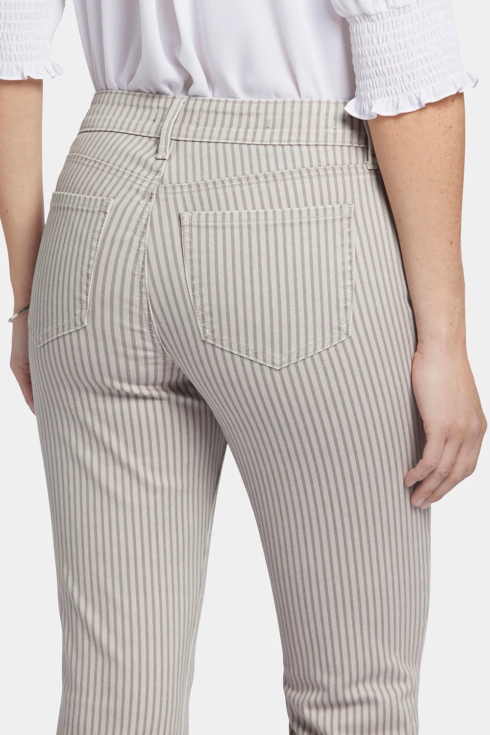 Marilyn Straight Ankle Jeans - Sandbar Stripe