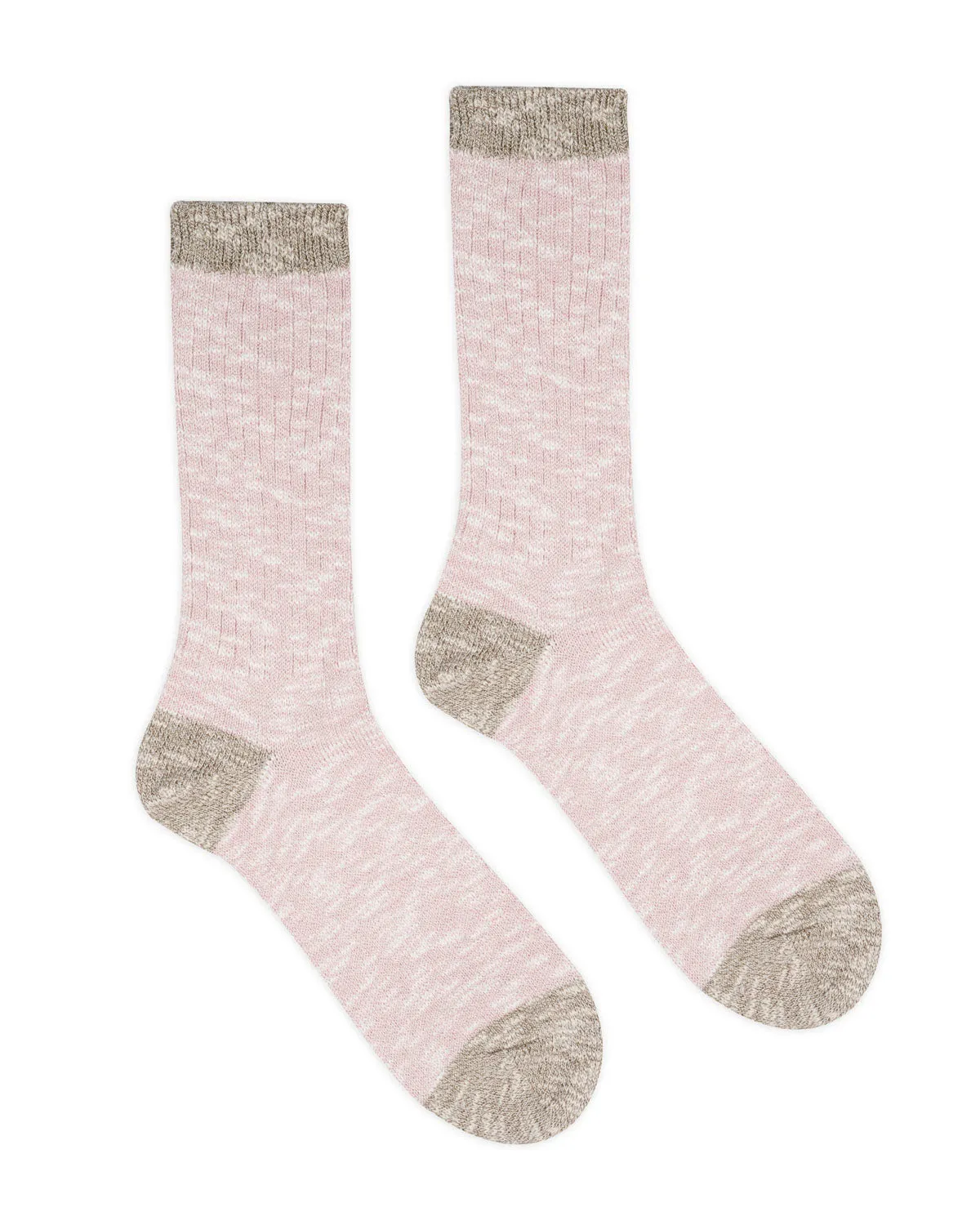 Marled Logo Head Socks - Pink