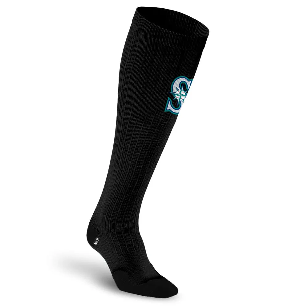 MLB Black Compression Socks, Seattle Mariners