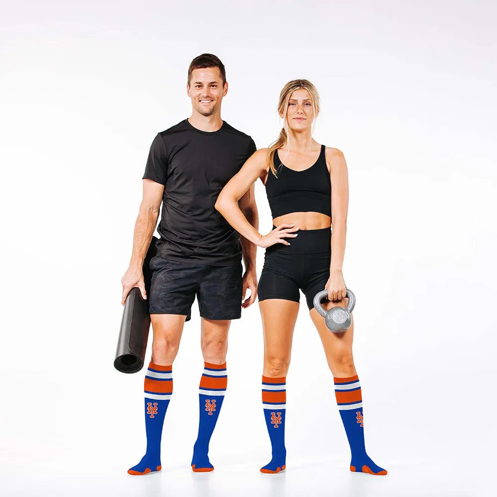 MLB Compression Socks, New York Mets - Classic Stripe