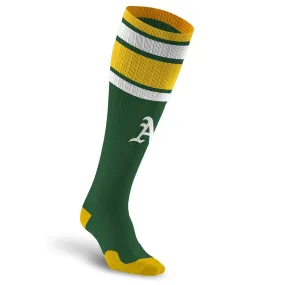 MLB Compression Socks, Oakland Athletics - Classic Stripe