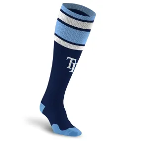 MLB Compression Socks, Tampa Bay Rays - Classic Stripe