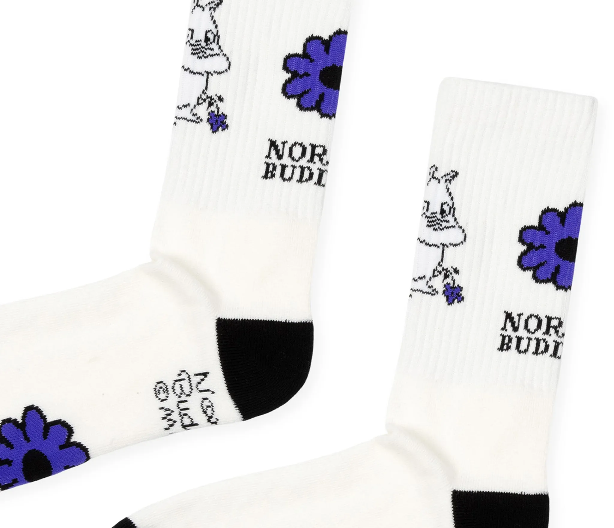 Moomintroll's Flower Retro Men Socks - White