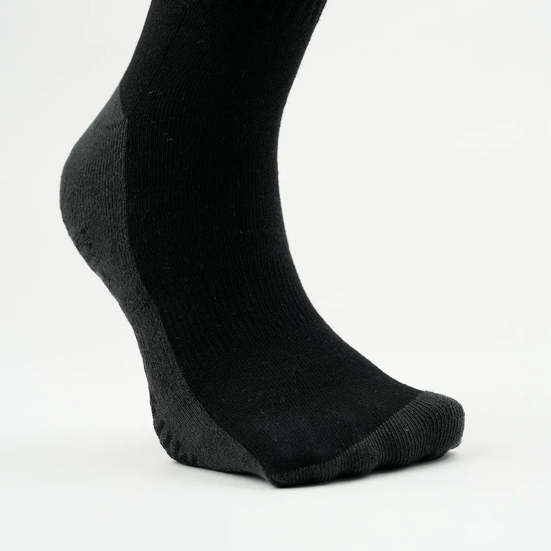 My Foot Function Wide Socks - Crew Length - Black