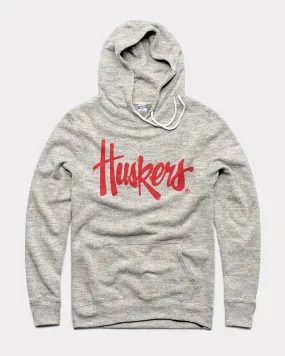 Nebraska Huskers Script Athletic Grey Hoodie