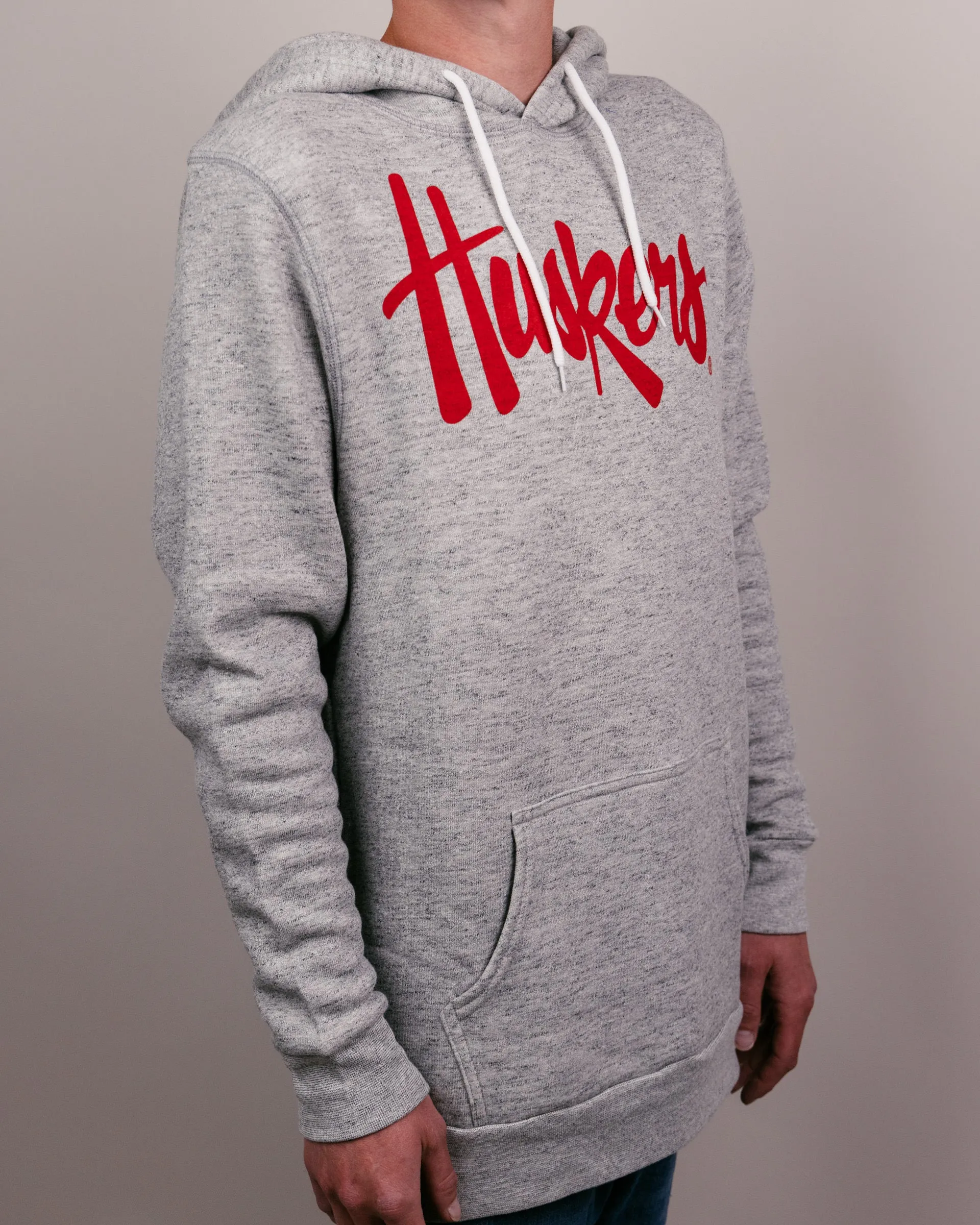 Nebraska Huskers Script Athletic Grey Hoodie