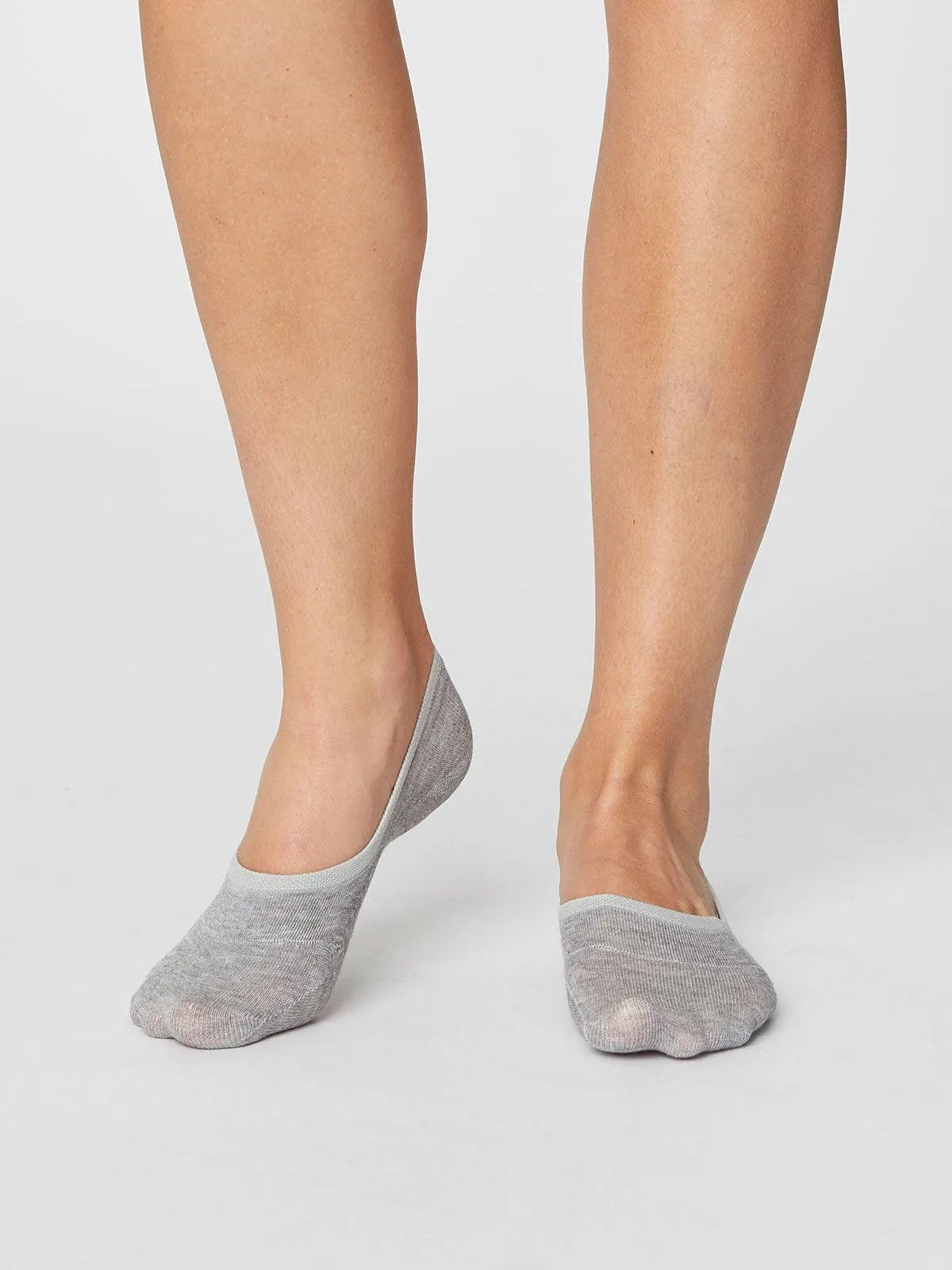 No Show Socks - Mid Grey Marle