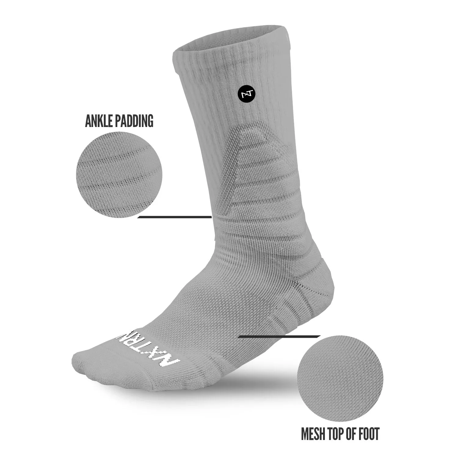 NXTRND Crew Socks Grey (3-Pairs)