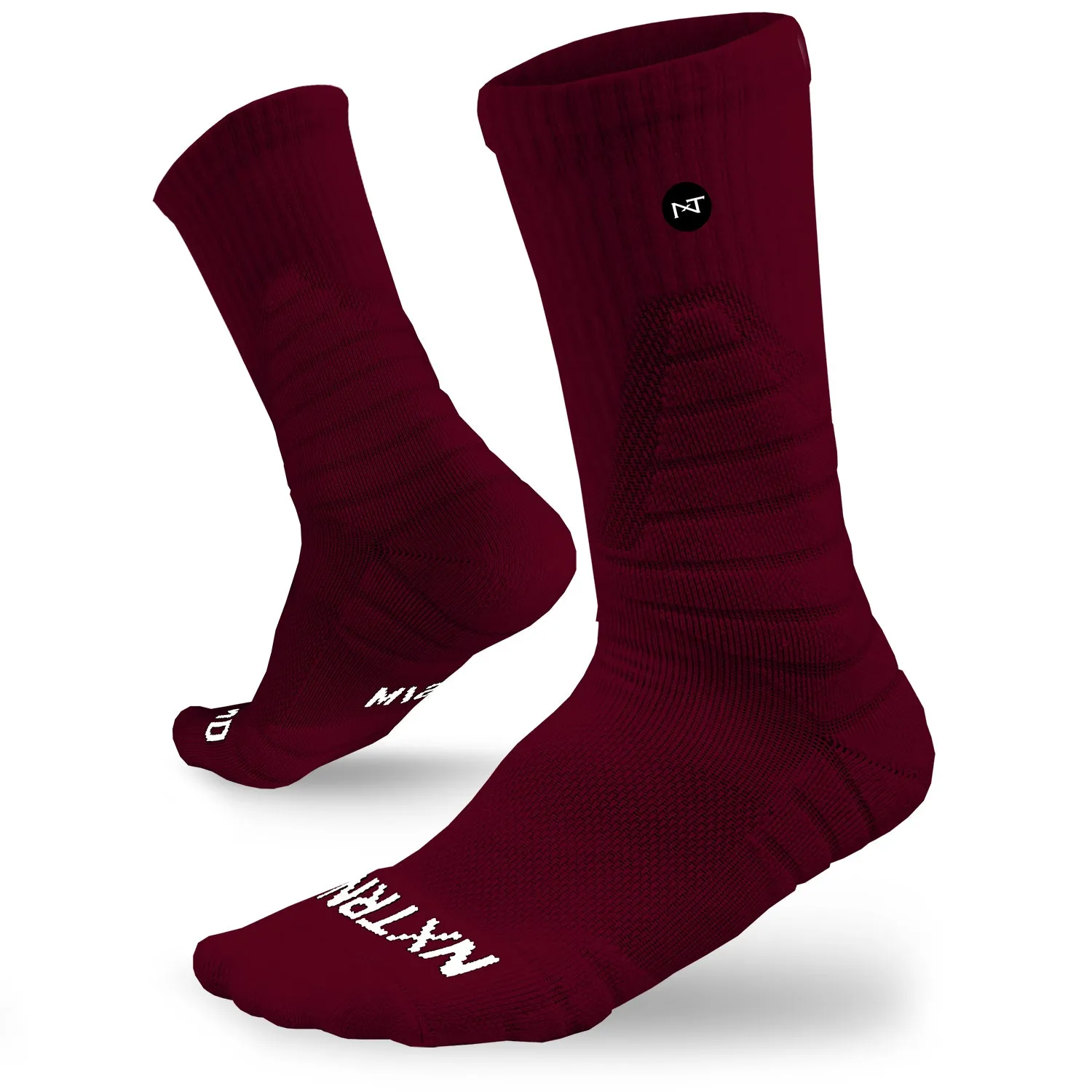 NXTRND Crew Socks Maroon (3-Pairs)