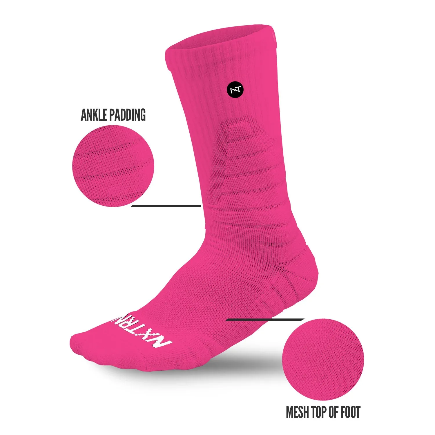 NXTRND Crew Socks Pink (3-Pairs)