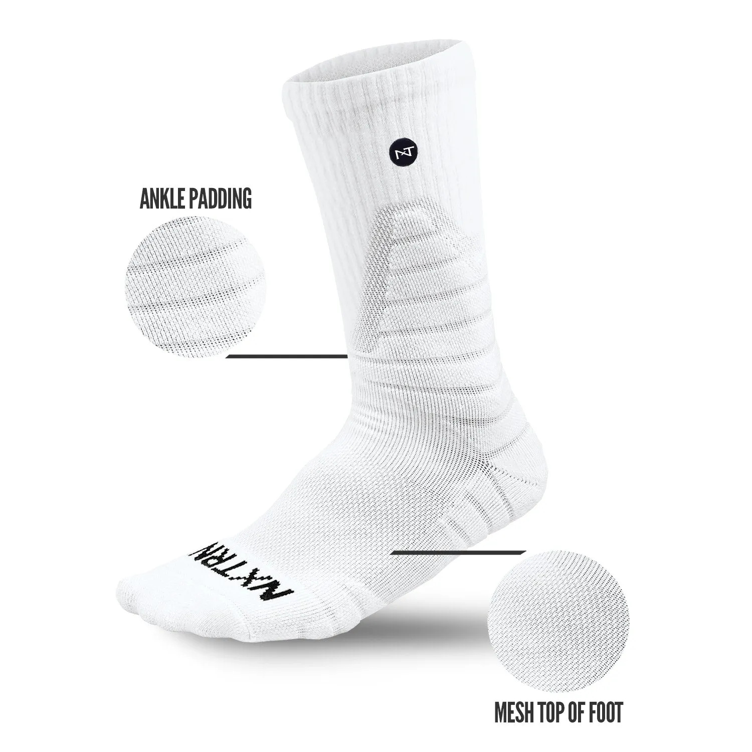 NXTRND Crew Socks White (3-Pairs)