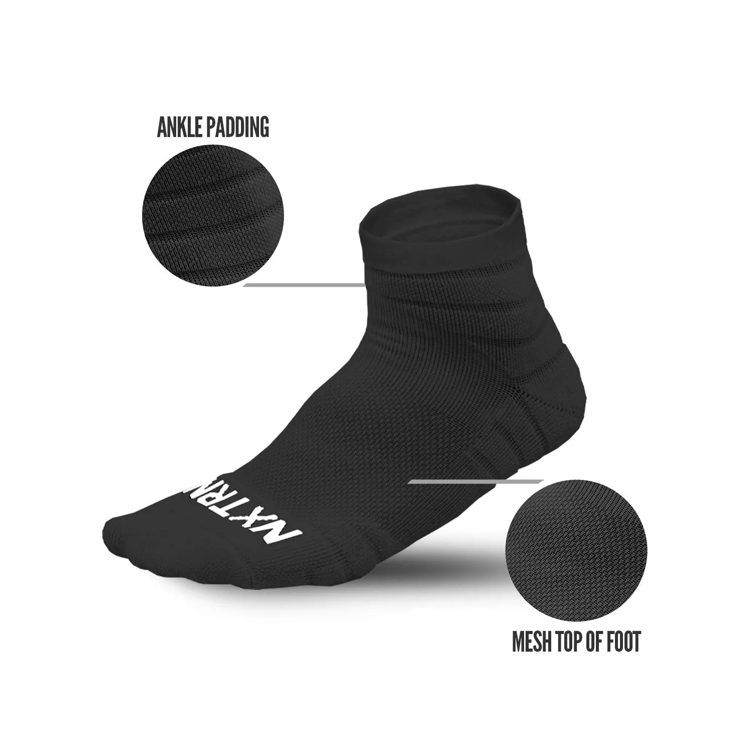 NXTRND Quarter Socks Black (3-Pairs)