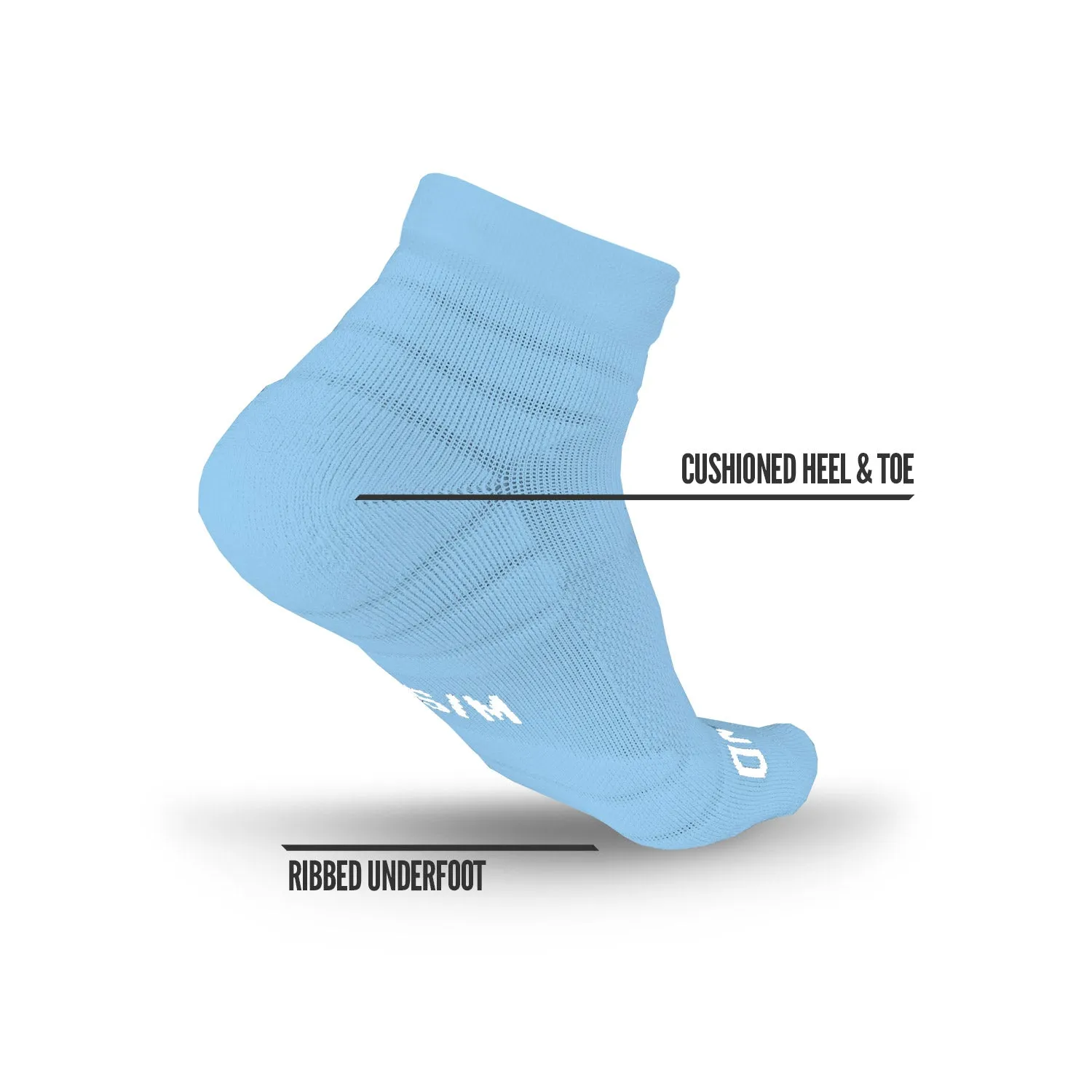 NXTRND Quarter Socks Columbia Blue (3-Pairs)