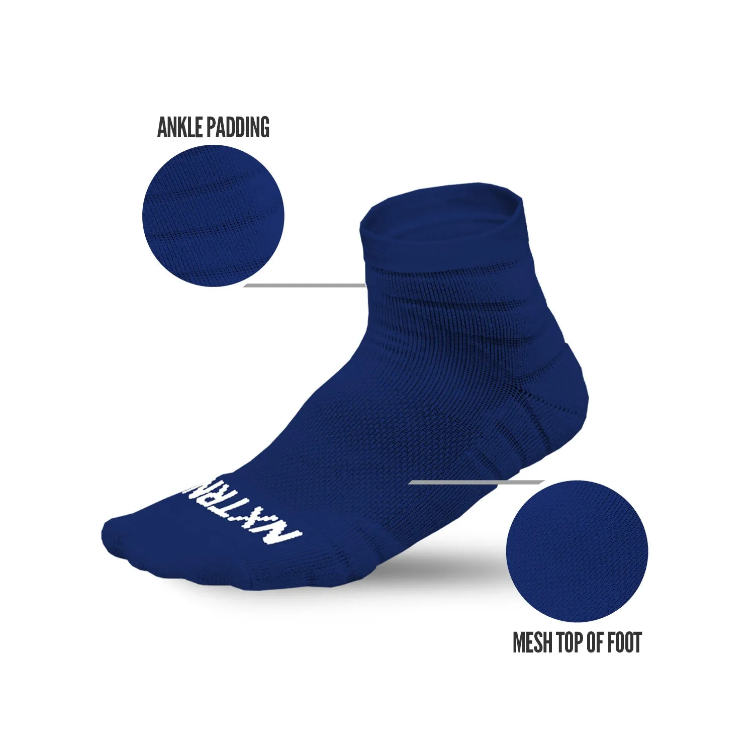 NXTRND Quarter Socks Navy Blue (3-Pairs)