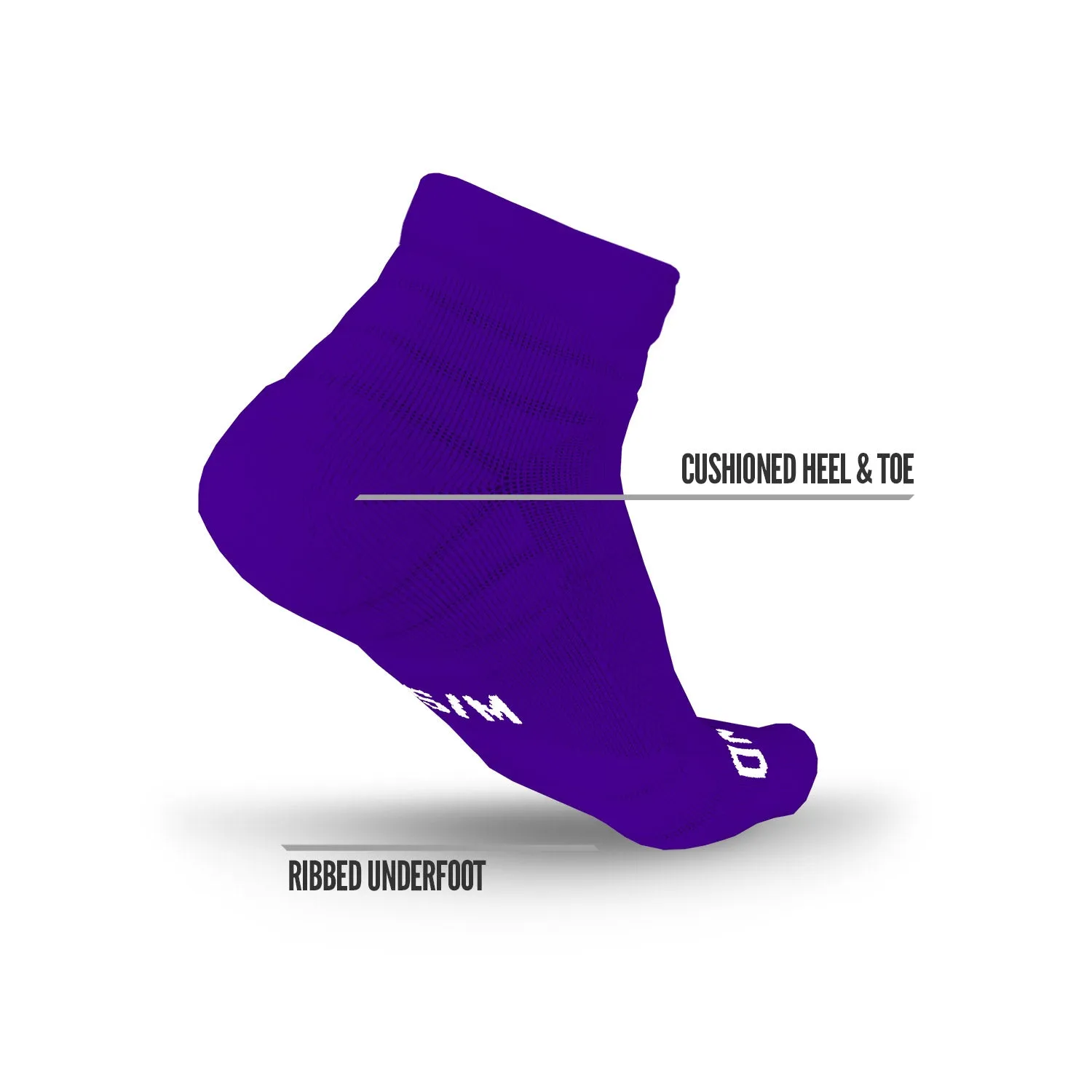 NXTRND Quarter Socks Purple (3-Pairs)