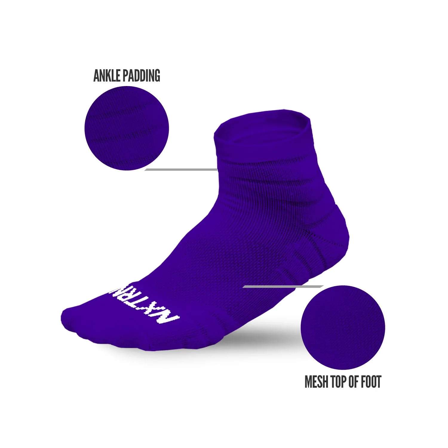 NXTRND Quarter Socks Purple (3-Pairs)