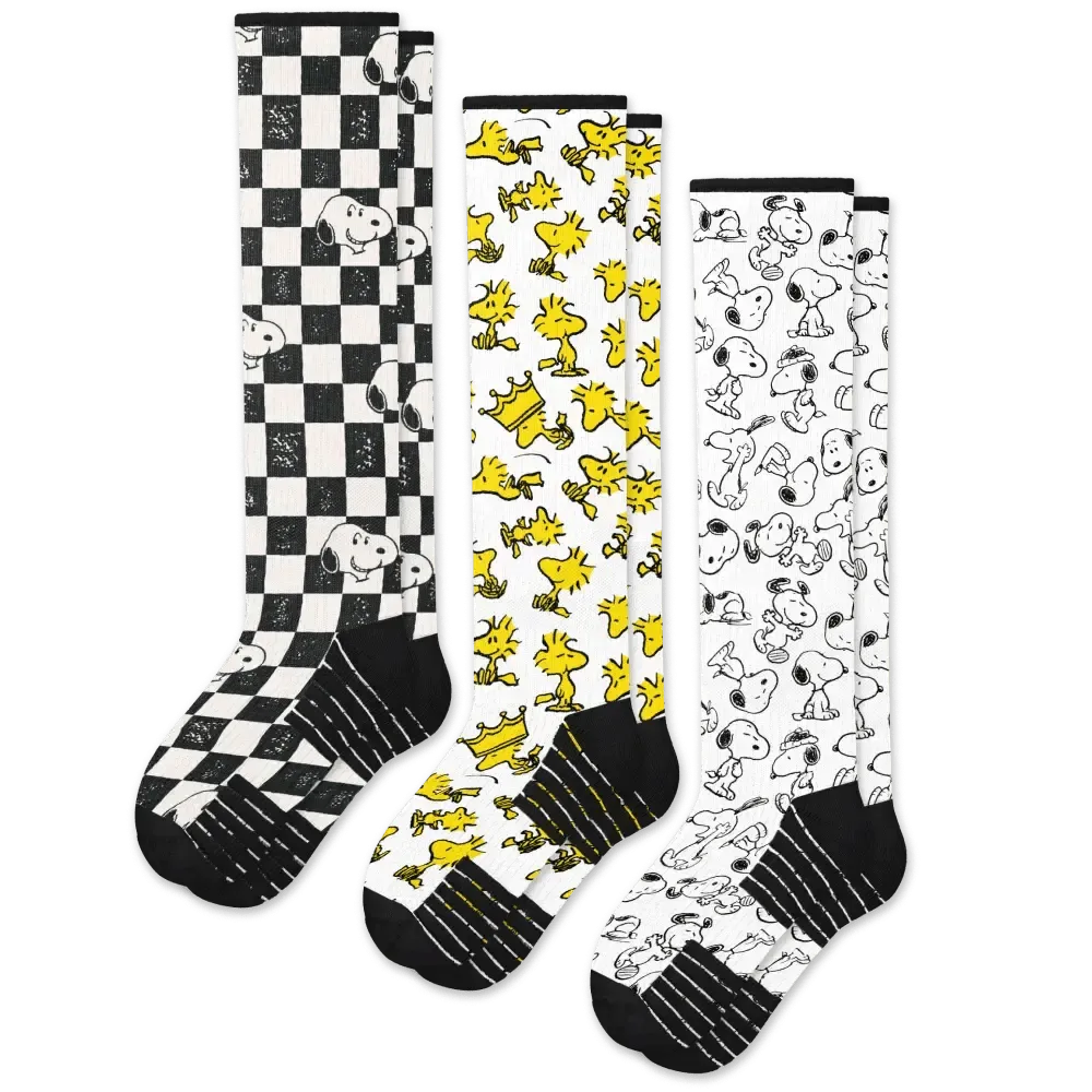 Original Peanuts Compression Socks Bundle 3-Pack