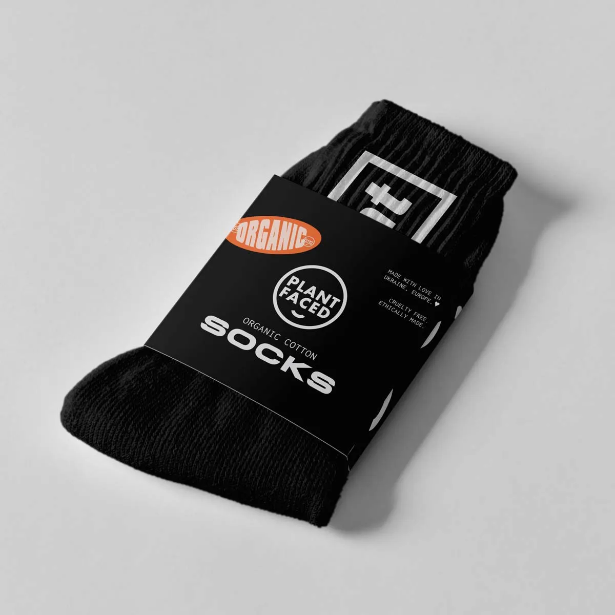 Plant Based Plates - ORGANIC Socks - Black