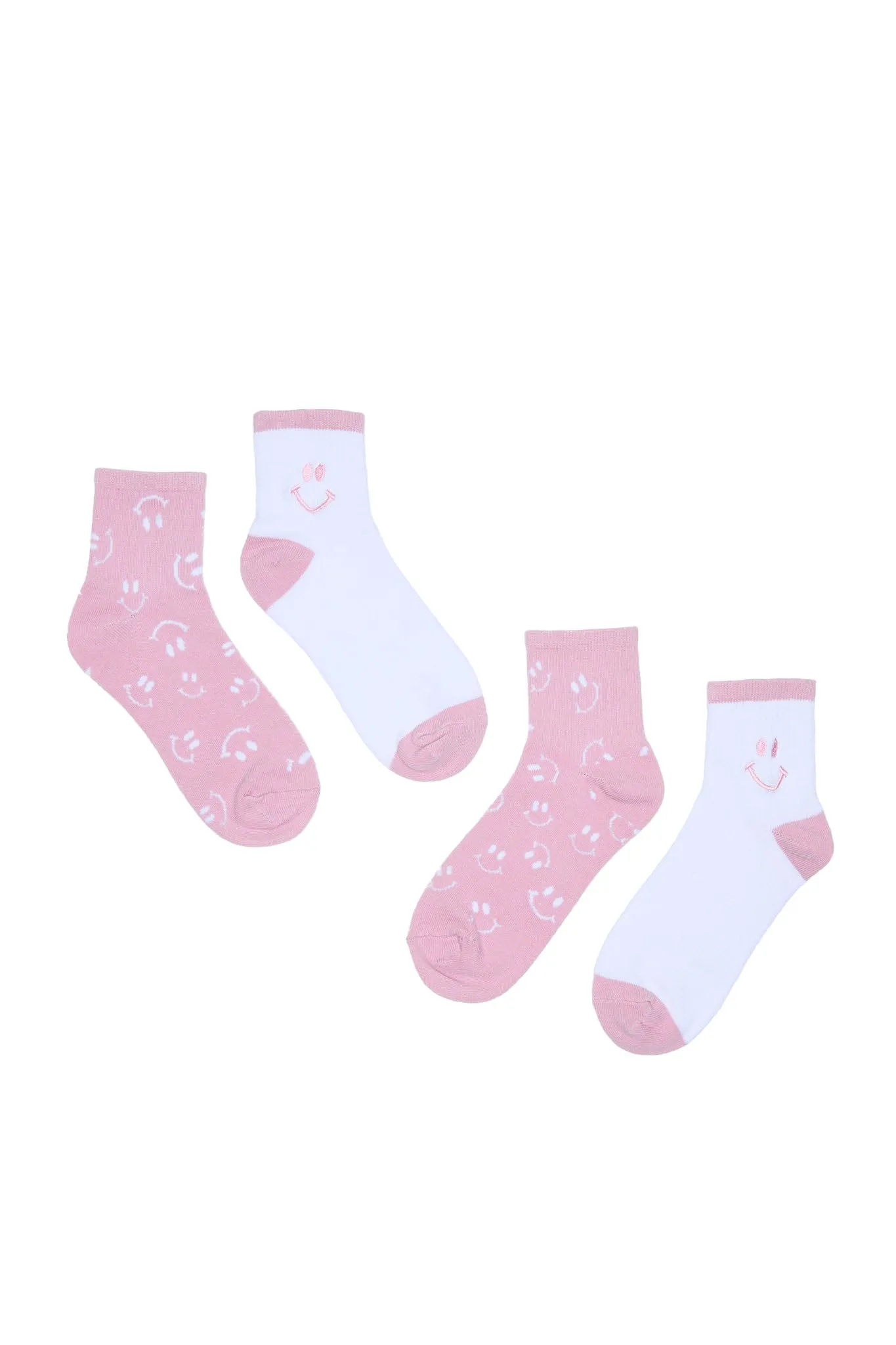 Printed Demi-Crew Socks 2-Pack