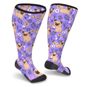 Pug Love Diabetic Compression Socks