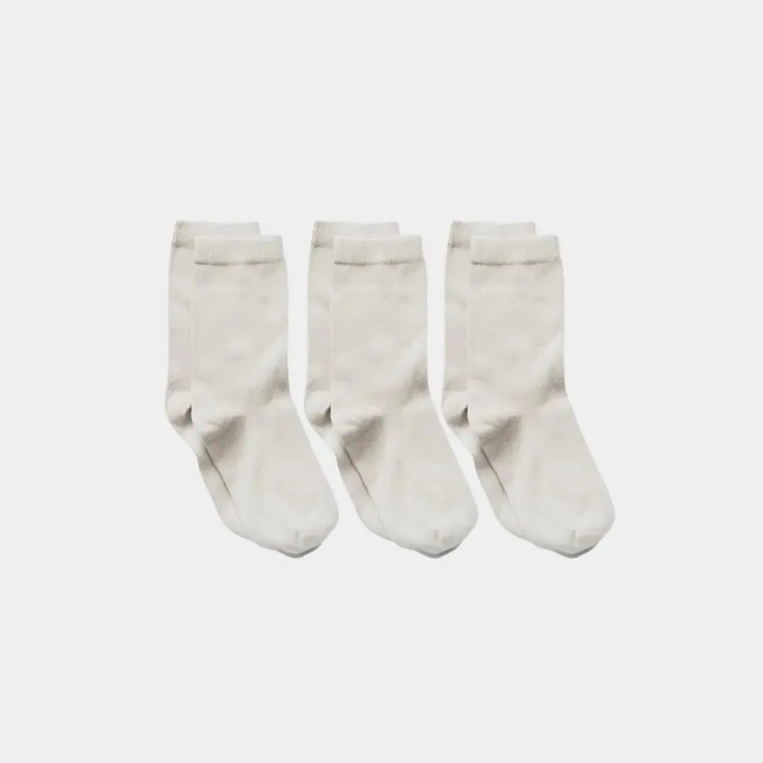 Pure (no dye) Kids' Socks (No Grips) - 98% Organic Cotton