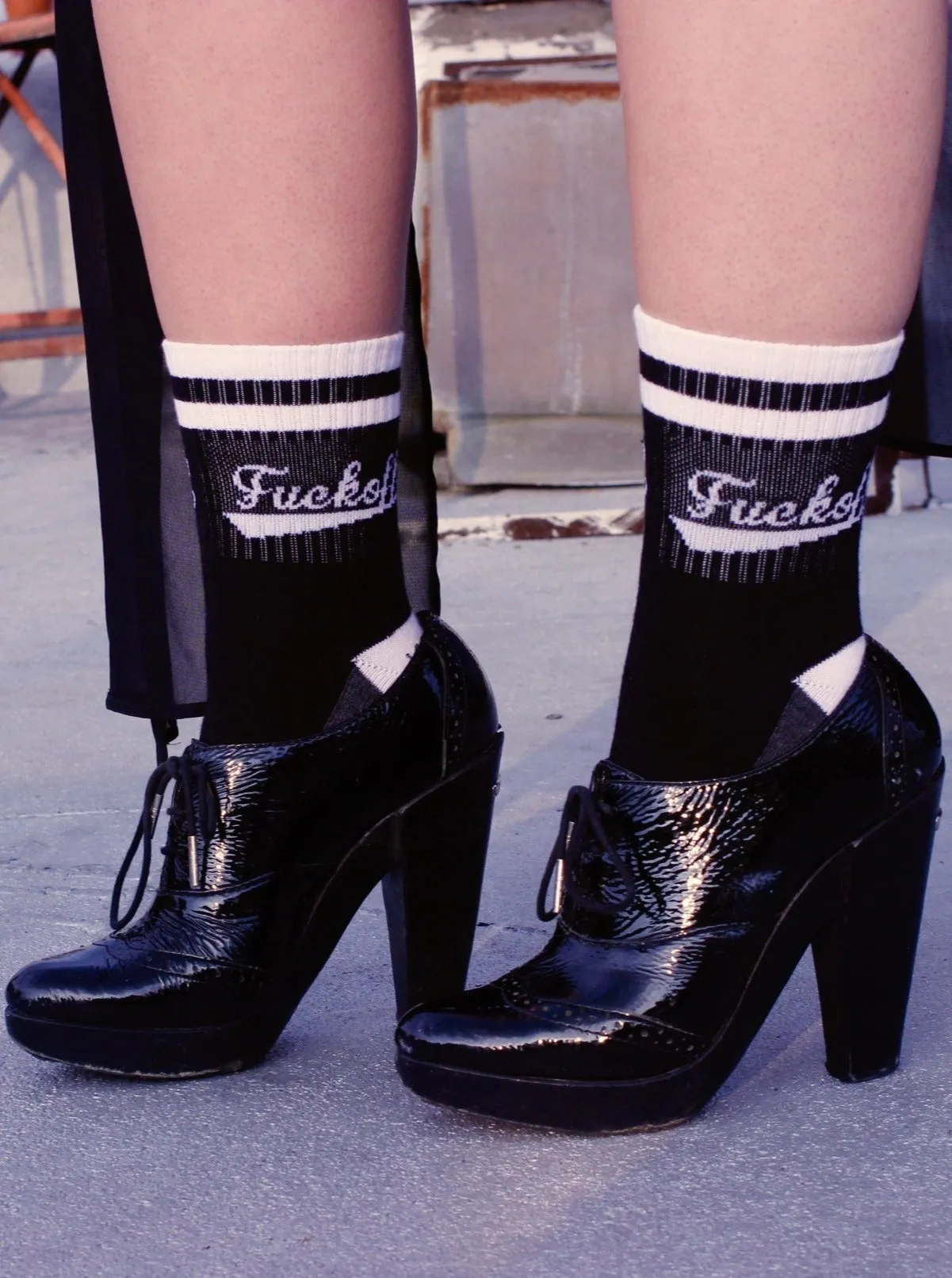 "F*ck Off" Ankle Tube Socks