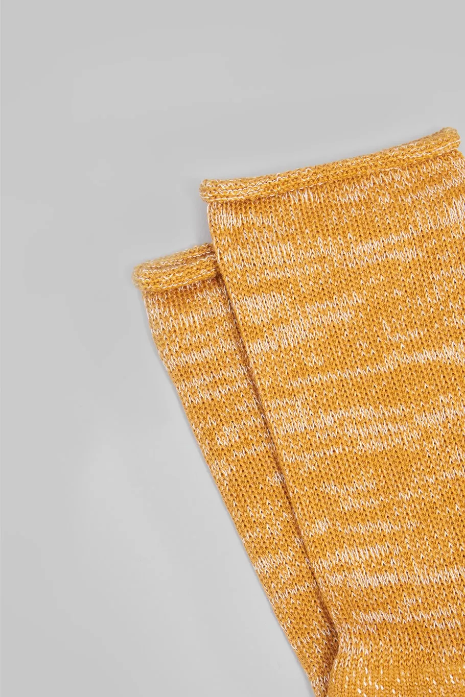 ROTOTO Washi Pile Crew Socks Dark Yellow