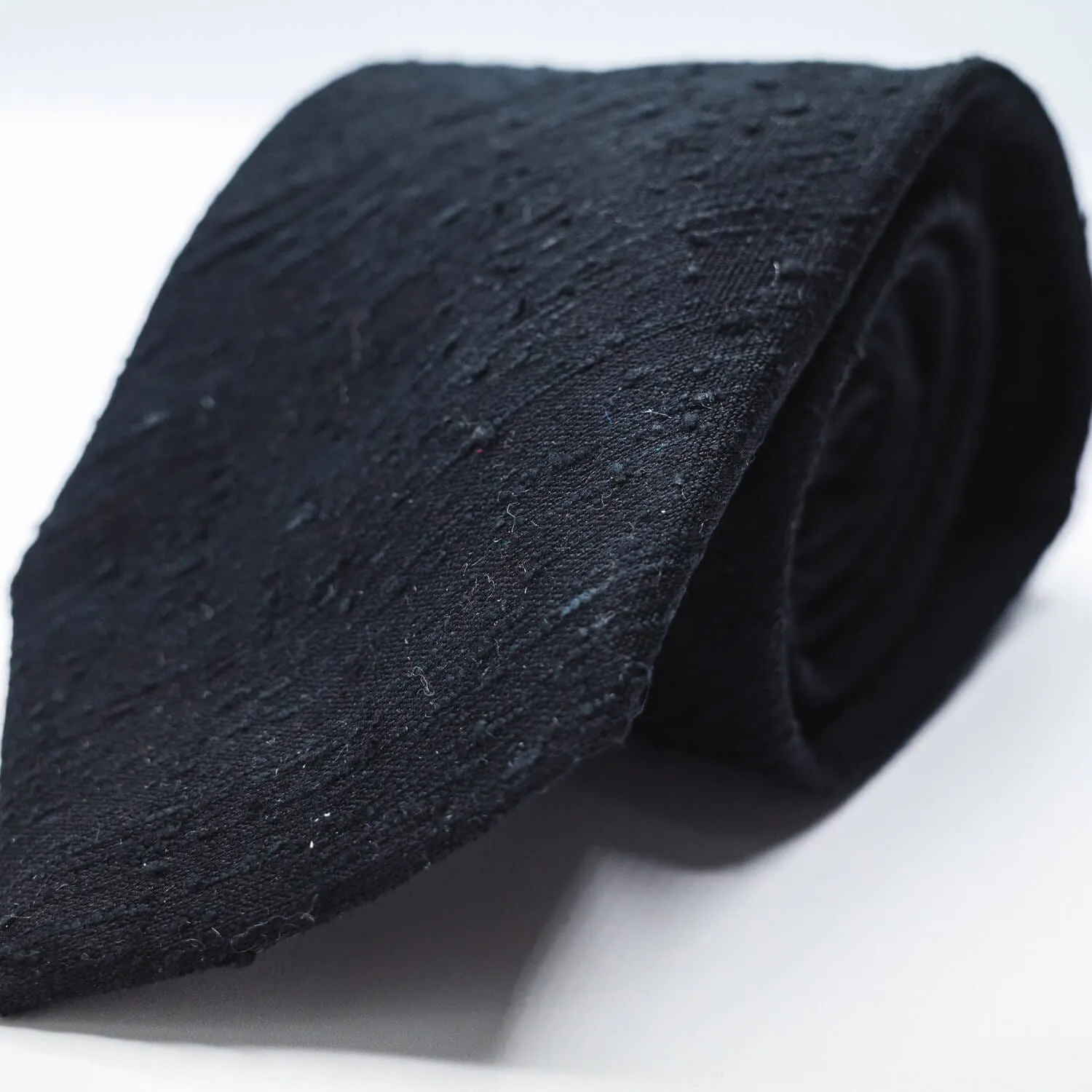 Silk Shantung Tie - Navy