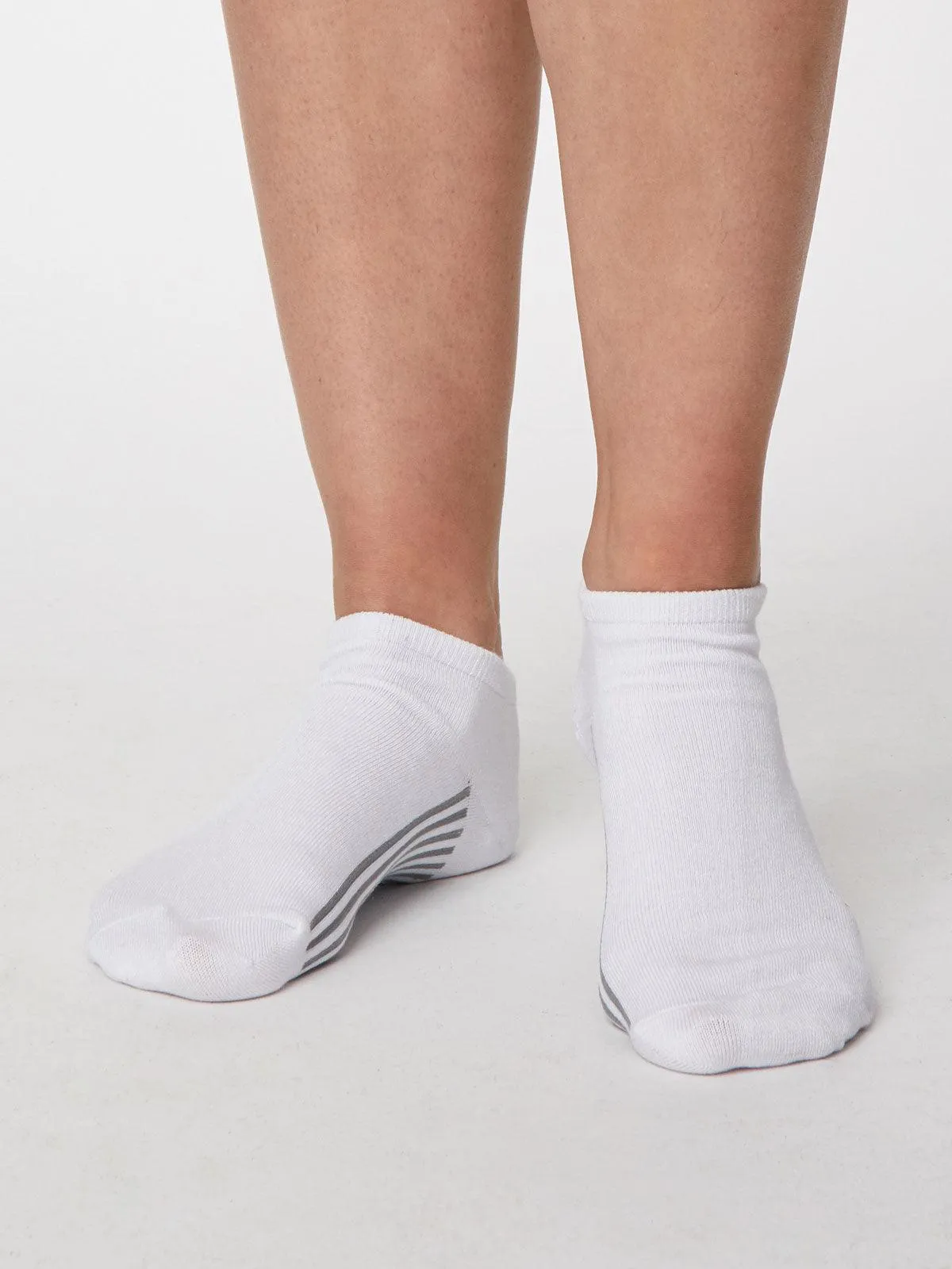 Solid Jane Trainer Socks - White