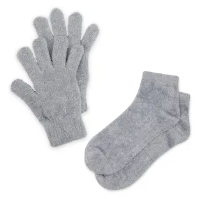 Spa Socks And Gloves Set - Aloe Infused - Gray