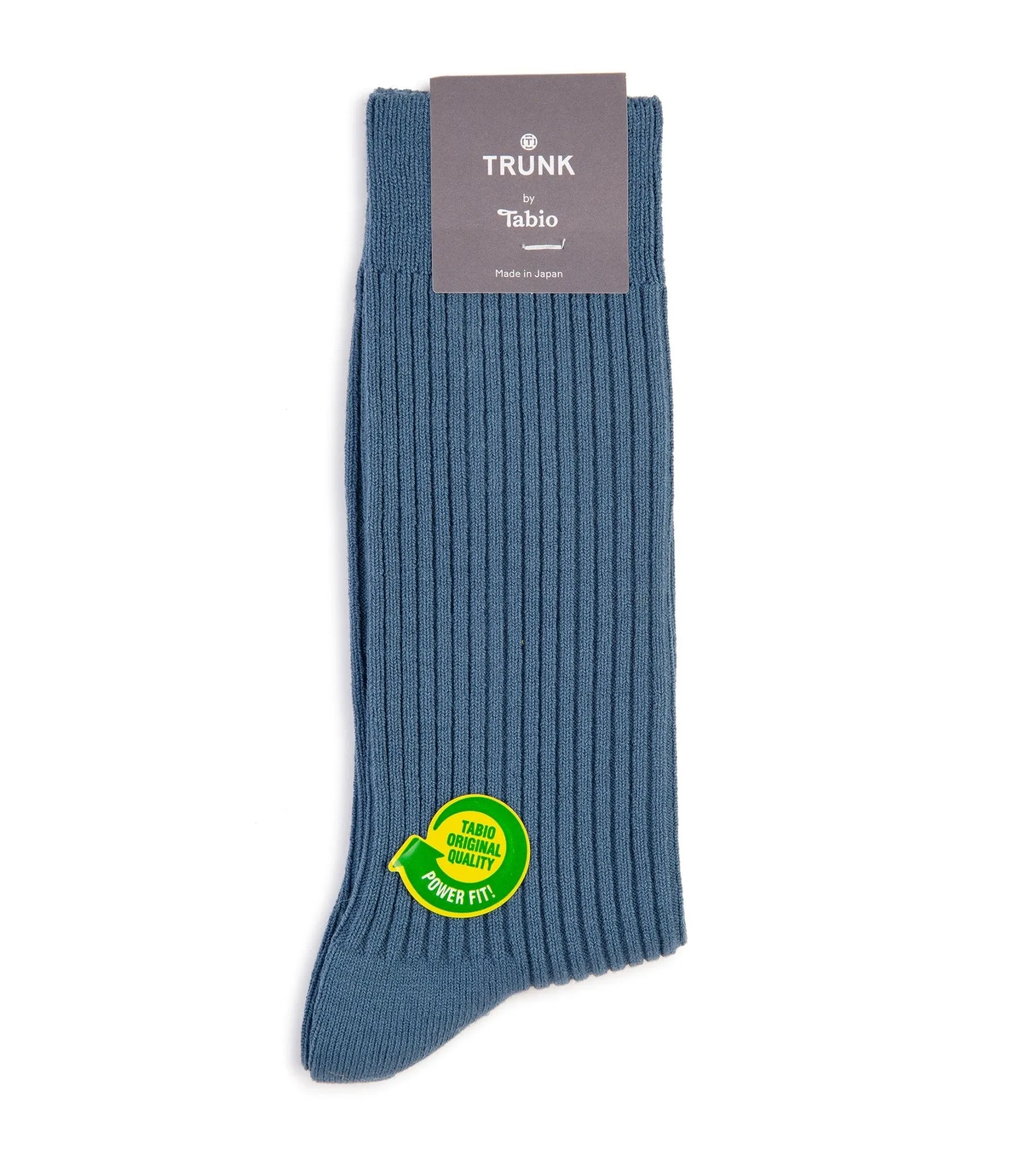 Tabio Power Fit Crew Socks: Blue