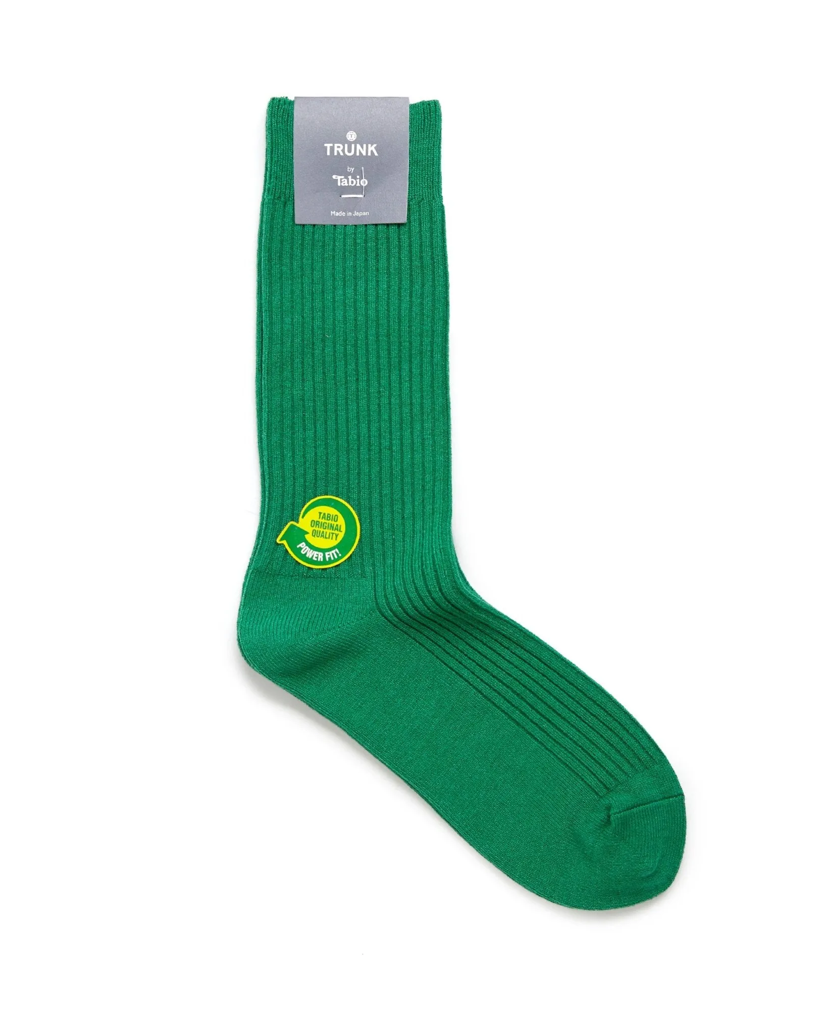 Tabio Power Fit Crew Socks: Kelly Green