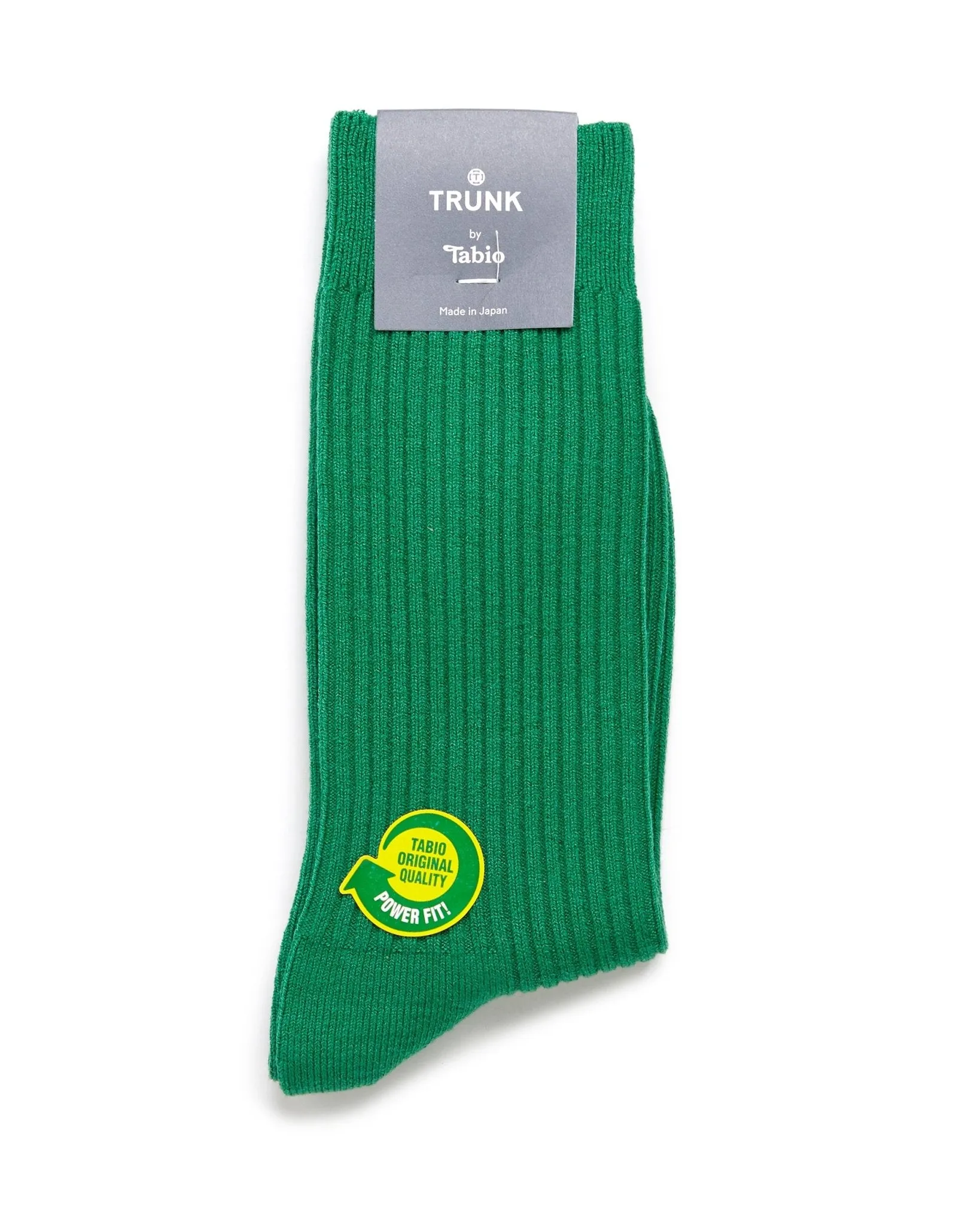 Tabio Power Fit Crew Socks: Kelly Green