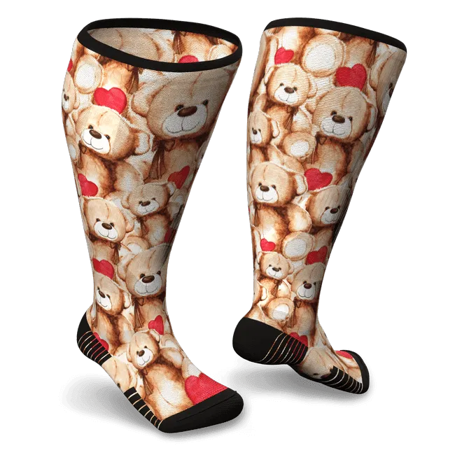 Teddy Bear Diabetic Compression Socks