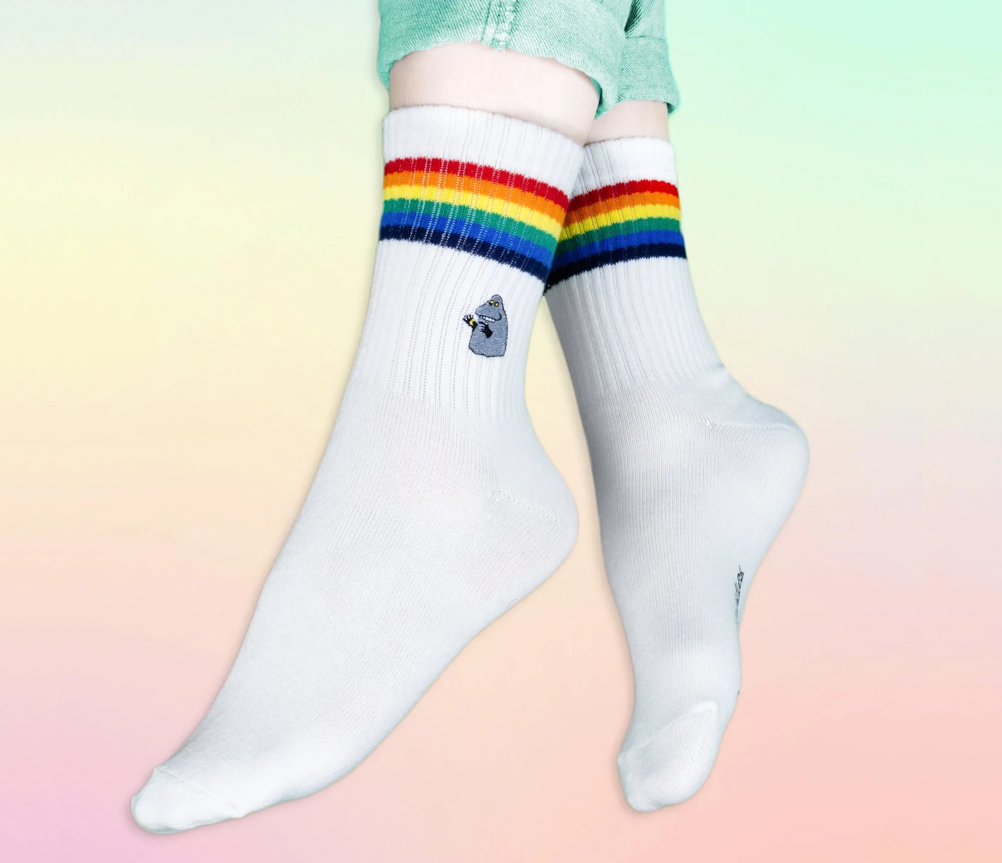 The Groke Retro Ladies Socks - White