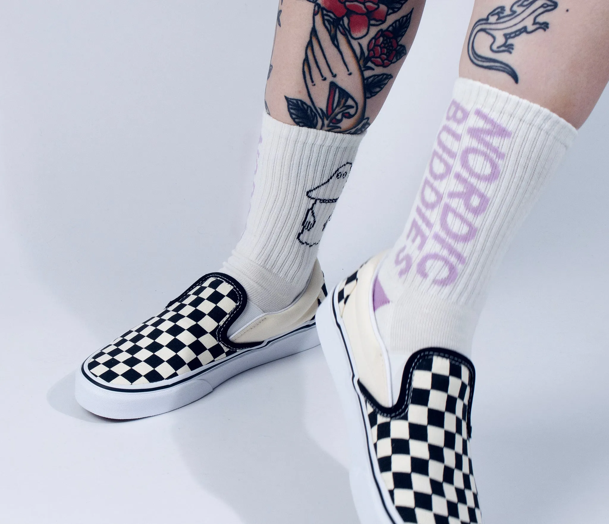 The Groke's Evening Walk Ladies Retro Socks - White