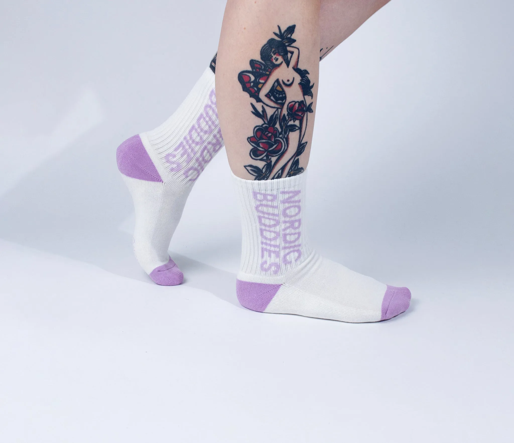 The Groke's Evening Walk Ladies Retro Socks - White