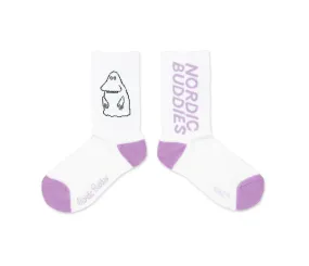 The Groke's Evening Walk Ladies Retro Socks - White