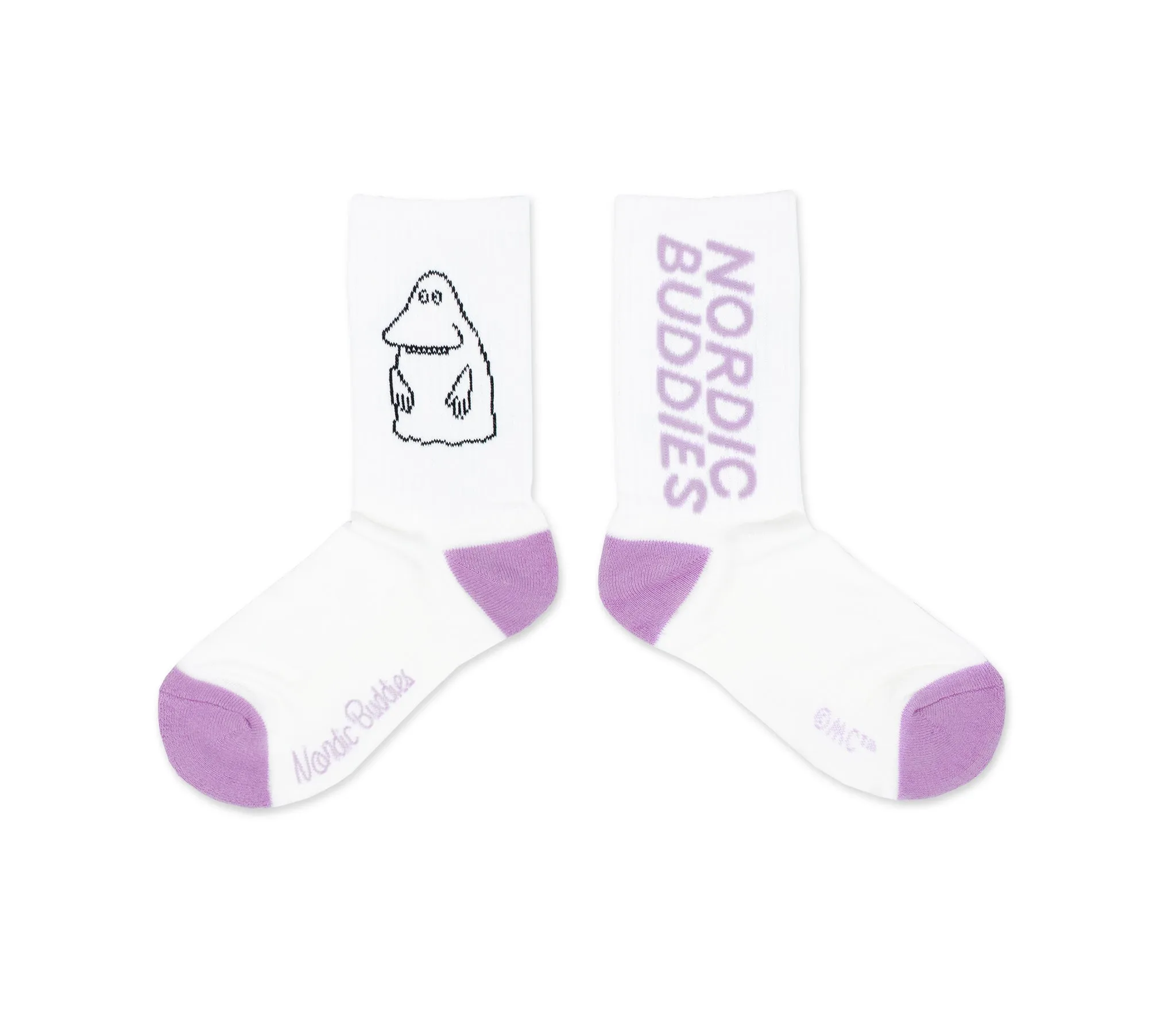 The Groke's Evening Walk Ladies Retro Socks - White