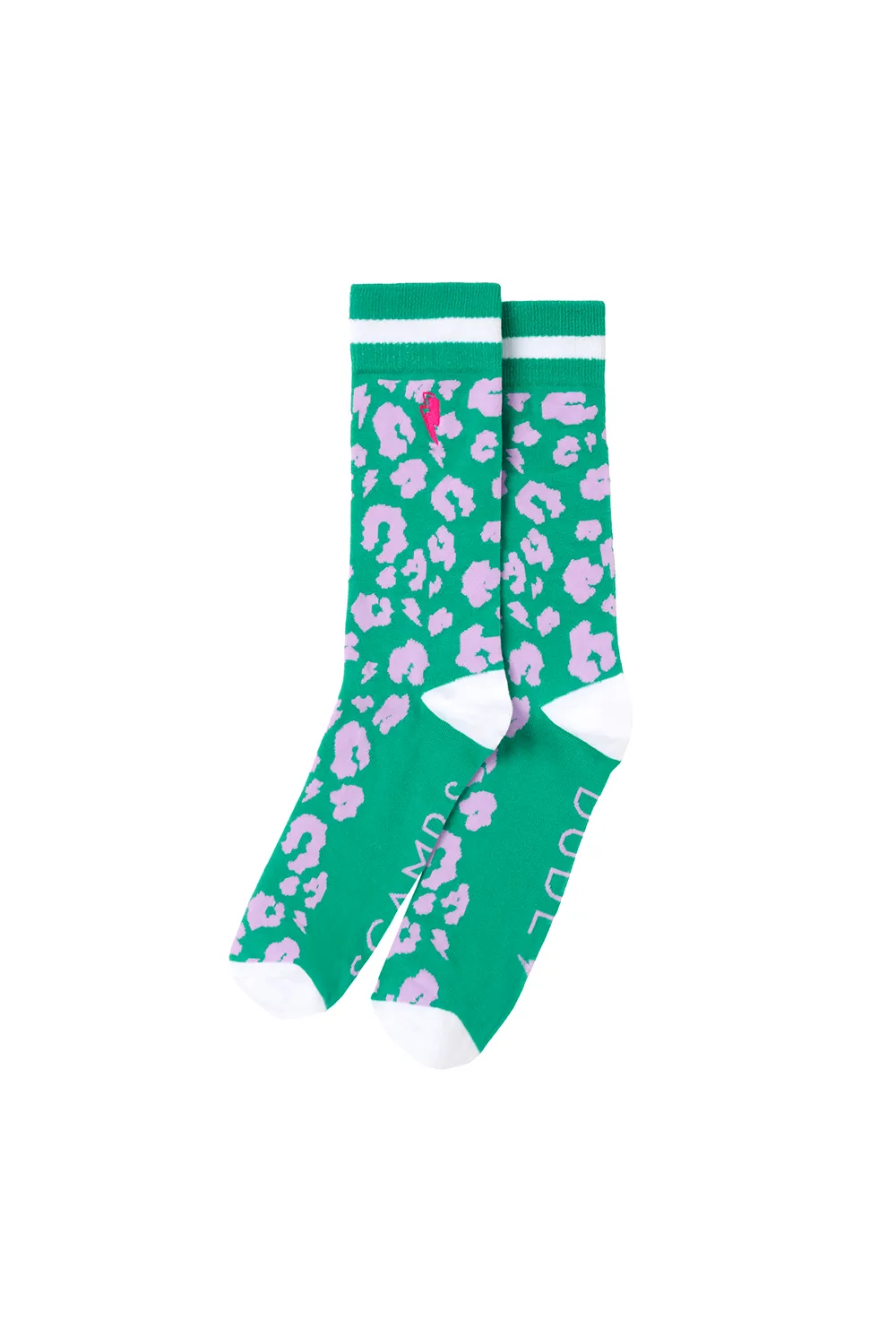 Turquoise with Pink Leopard Sport Socks