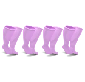 Via Pink Diabetic Compression Socks 4-Pack